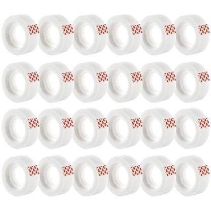 24 Rolls Invisible Tape Refills for Dispenser, 3/4 x 800 Inches | Matte Finish, Translucent, Bulk, 1 Inch Core, For Office School Home, Repairing Correction and Labeling, Gift Wrap Tape