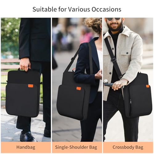 13 Inch Laptop Shoulder Bag Carrying Case for Macbook Air 13" M5 M4 A3449 A3420/ 2026 MacBook Neo A18 Pro A3404/ MacBook Pro 14" M5 M4 M3/ 13" iPad Pro/Air M5 M4, Vertical Laptop Sleeve Handbag, Black - size: 13.3-14 Inch