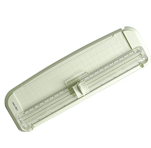 A4 Paper Cutter with Scale, 10.6 Inch x 3.2 Inch Green Light Duty for Cutting Paper, Coupon, Label, Cardstock, and Scrapbooking Craft (Green)