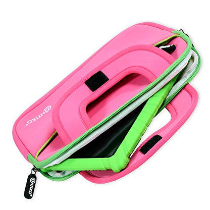 Contixo 7" Tablet Sleeve Bag - Fits 7-8" Kids Tablets, Protective Neoprene Cover with Accessory Pocket, Durable and Lightweight (Pink) - color: Pink