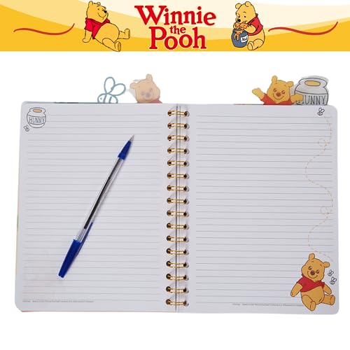 Winnie the Pooh Tab Journal Notebook, Spiral Bound, 96 Lined Pages, 8 x 7 inches - style: Winnie the Pooh
