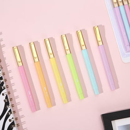 Mr. Pen- Aesthetic Highlighters and Ballpoint Pens No Bleed, 12 Pack | Spring Pastel, Bible Highlighters and Pens No Bleed, Fast Dry and No Smear for Bible Journaling, Planner, School Supplies - color: Spring Pastel, size: 12 Pack