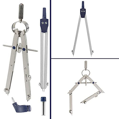Pacific Arc Spring Bow Compass with 6 inch Divider, Universal Adaptor, 6 inch Break Leg, and Replacement Lead. - style: Divider