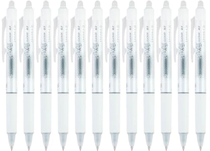 PILOT FriXion Aura Retractable Erasable Gel Pens, Fine Point 0.7 mm, Black Ink, Dozen - color: Black