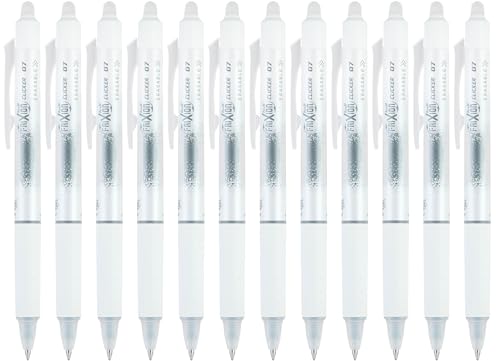 PILOT FriXion Aura Retractable Erasable Gel Pens, Fine Point 0.7 mm, Black Ink, Dozen - color: Black
