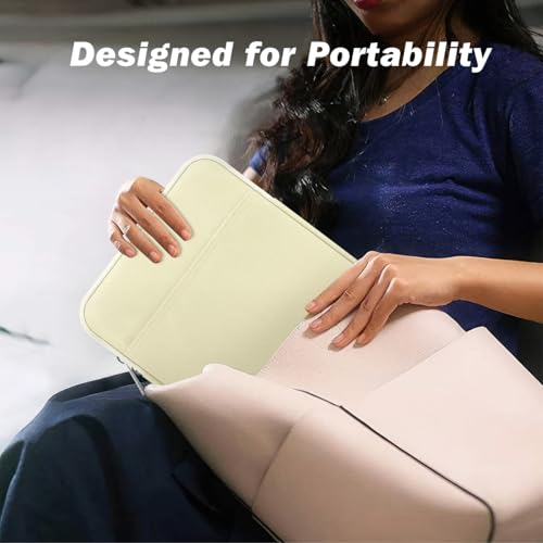 Dadanism 9-11 Inch Tablet Sleeve Bag Carrying Case for iPad (A16) 11th Gen 11", iPad 10th Gen 10.9" Air 5/4, iPad Air/Pro 11", iPad 9/8/7th 10.2", Galaxy Tab A11+ Plus 11"/S9 FE, Tab M11 11", Beige - color: Beige, size: 9-11 inch