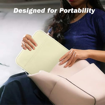 Dadanism 9-11 Inch Tablet Sleeve Bag Carrying Case for iPad (A16) 11th Gen 11", iPad 10th Gen 10.9" Air 5/4, iPad Air/Pro 11", iPad 9/8/7th 10.2", Galaxy Tab A11+ Plus 11"/S9 FE, Tab M11 11", Beige - color: Beige, size: 9-11 inch