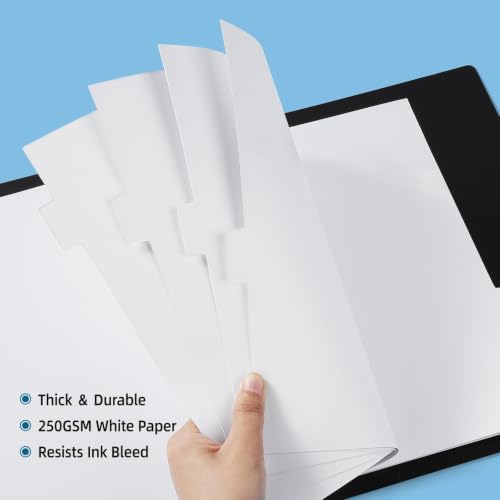 Dynta 15 Sets Binder Dividers with Tabs 120 Dividers, 1/8 Cut Tabs, Letter Size, Blank Write On Page Dividers for School, Office and Home, White - color: White