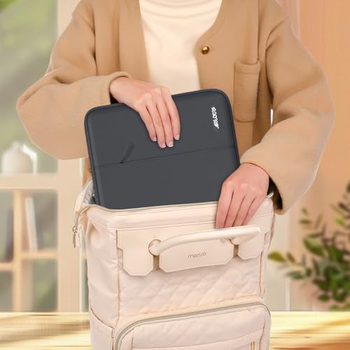 MOSISO Laptop Case 13.3 inch, 13-13.3 inch Laptop Sleeve Compatible with MacBook Air/Pro 13/Pro 14 M5 M4 M3 M2 M1, HP Dell ASUS Lenovo,Polyester Vertical Computer Sleeve Bag with Pocket, Dawn Gray - color: Dawn Gray, size: 13.3 inch
