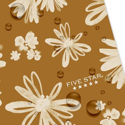 Five Star Spiral Notebook + Study App, 1 Subject, College Ruled Paper, 8-1/2" x 11", 80 Sheets, Fights Ink Bleed, Water Resistant Cover, Soft Petals Harvest (820442F-ECM) - color: Soft Petals Harvest, size: 1 Pack