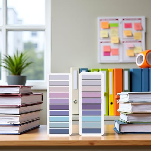 400 Pcs Purple Sticky Index Tabs, Page Markers Notes Tabs Writable and Repositionable Book Flags Tabs Strip Index Tabs for Page Marking Classify File