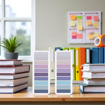 400 Pcs Purple Sticky Index Tabs, Page Markers Notes Tabs Writable and Repositionable Book Flags Tabs Strip Index Tabs for Page Marking Classify File