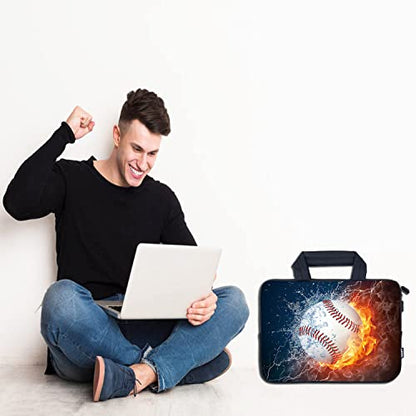 AMARY Laptop Sleeves 11.6" 12" Laptop Handle Bag Neoprene Notebook Carrying Pouch Chromebook Sleeves case (Baseball) - color: Baseball