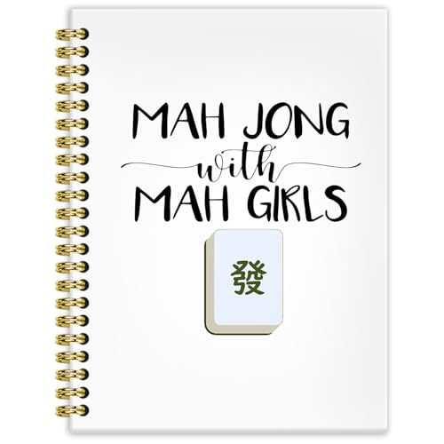 Mahjong Gifts for Women Notebook Journal 5.5x8.3, Mahjong Notebook Gifts for Mah Jong Lovers Players, Mah Jong Accessories Journals, Hardcover Spiral Notebooks for Note Taking - color: 5