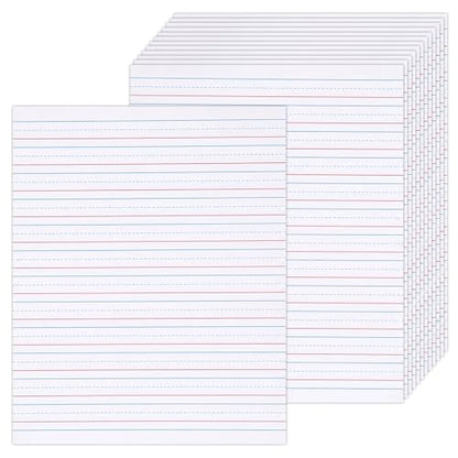OBUSATT Kindergarten Practice Paper Raised Line Primary Writing Paper with 0.5inch Spacing Multi-Sensory Wide Line Kindergarten Handwriting Tablet for Kids Teachers, 8.5 x 11 Inch（120 Sheets）