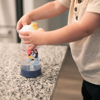 The First Years Bluey Sip & See Toddler Water Bottle - Includes Floating Charm - Toddler Cups with Straw - 12 Oz - Ages 24 Months and Up (Pack of 2) - size: 12 Ounces (Pack of 2)
