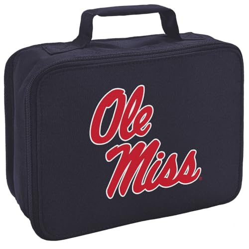 Campus Lab University of Mississippi Primary Logo Insulated Soft Sided Lunch Box - Reusable Lunch Bag For School Office Work, BPA Free, Navy - color: University of Mississippi