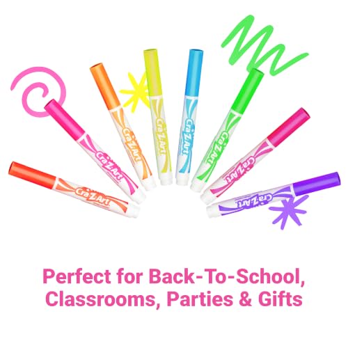 Cra-Z-Art 6 Packs of 8 Count Neon Broadline Markers - size: 8 Count (Pack of 6)