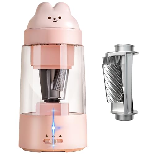 Zmol Electric Pencil Sharpeners, Pink Bunny Pencil Sharpener for Colored Pencils, Auto in & Out，Fully Automatic Rechargeable Pencil Sharpener for No.2/Colored Pencils(6-8mm), Classroom/Office/Home - color: Pink1