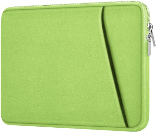 Askuko Laptop Sleeve, Shockproof Protective Computer Case, Handbags Portable Laptop Bag for 15.6 inch HP Dell Asus Lenovo Notebook Computer with Front Pocket, Light Green - color: Light Green, size: 15.6 inch