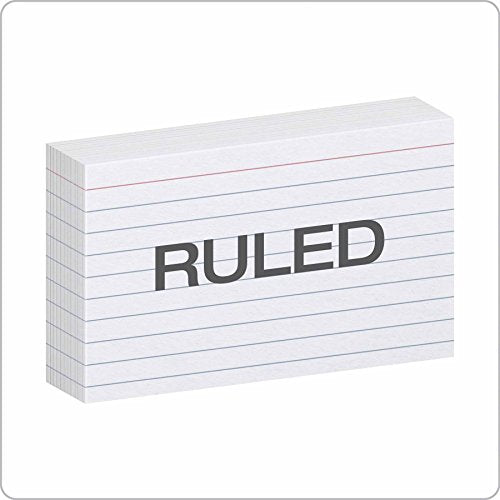Oxford Ruled Index Cards, 3" x 5", White, 1,000 Cards (10 Packs of 100) (31) - size: 3 x 5, 1000 Count