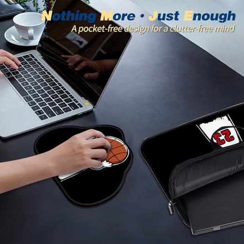 Laptop Bag 10 Inch,Resistant Shockproof Laptop Sleeve Case Protective Cover Carrying Case with Handle Compatible for HP Dell Lenovo Acer Asus Notebook Computer,Basketball Player - color: Basketball player, size: 9-10.5 in