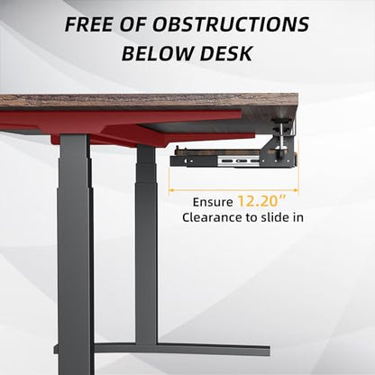 ETHU Keyboard Tray Under Desk, 19.7" X 12.2" Small Size C Clamp Keyboard Drawer Under Desk, Computer Keyboard Stand Slide Pull Out, Ergonomic Keyboard Tray for Home, Office (Wood) - color: Wood, size: 26.77" X 11.81"