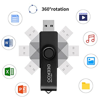 Flash Drive 64GB Thumb Drives Memory Sticks Jump Drive 2Pack 64GB USB 2.0 Flash Drives Mixed Colors: Black Green
