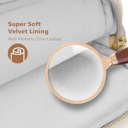 KIZUNA Laptop Sleeve Case 13 Inch Computer Shoulder Bag for 13.6" MacBook Air M2/MacBook Pro 14 M3 M2 M1 MAX/14 Lenovo ThinkPad X1 Carbon/IdeaPad Flex 5 Gen 8/IdeaPad Flex 5i/Yoga 9i Dell, Beige - color: Beige, size: 13-13.3 Inch