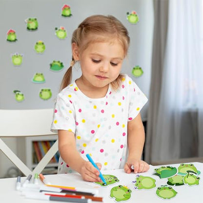 Xqumoi 30 Pack Frog Sticky Notes, Total 600 Sheets, Cute Cartoon Frog Self Sticky Notepads Writing Memo Pads Animal Page Marker for Office School Student Birthday Party Favors Goodies Bag Fillers - style: Frog