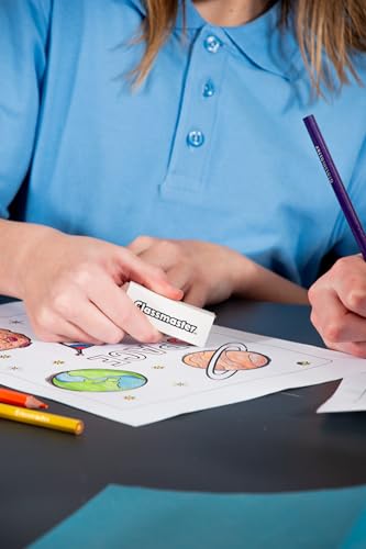 Classmaster Large Plastic Pencil Erasers 20-Pieces