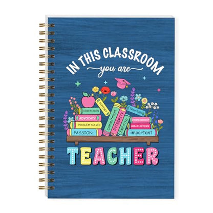 LRVSYUIN Teacher Spiral Notebooks for Women Men, Teacher Journal for Appreciation Gift, End of Year Thank You Gift for Teacher Coworker Boss - Books (B10) - style: Books