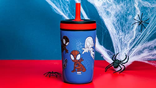 Zak Designs Marvel Spider-Man Kelso Toddler Cups For Travel or At Home, 12oz Vacuum Insulated Stainless Steel Sippy Cup With Leak-Proof Design is Perfect For Kids (Spidey and His Amazing Friends) - color: Spiderman