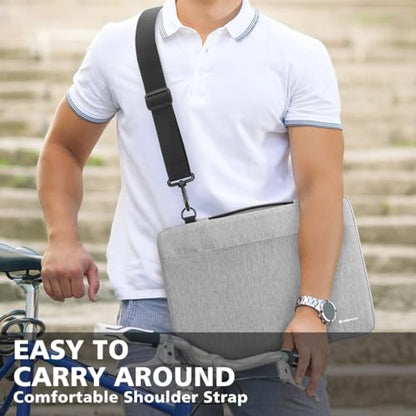 NIDOO Tablet Sleeve 10 inch Laptop Sleeve Shoulder Bag Carrying Case for 10.2" 10.9" iPad / 10.5" 11" iPad Pro M2 M4 / 10.5" 10.9" 11" iPad Air 2024/10" Surface Go 3/10.5" Galaxy Tab S6 S4 A8 S8 - color: Gray - Shoulder, size: 10 inch