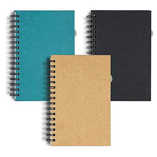 3 Packs Spiral Notebook, Spiral Ruled Journal with Hard Cover, 5.5" x 8.5", 240 Pages, 100 GSM Paper, Notebooks for Work School Note Taking - size: 5.5x8.5