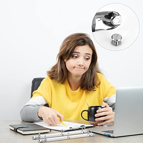 4 Pieces Letter Size Ring Binder Mechanism Replacement Kit Metal 3-Ring Binders Ring Loose Leaf Binding Spines Combs for Binder Organizers (4)