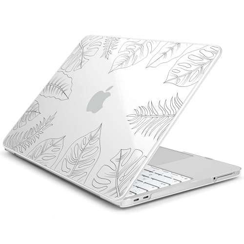 Batianda Case for MacBook Neo 13 Inch 2026 Model A3404, Tropical Line Art | 4-in-1 Laptop Accessories Bundle with Tropical Leaf Line Art, Ultra Slim Hard Shell for Minimal Style Users - color: Tropical Line Art