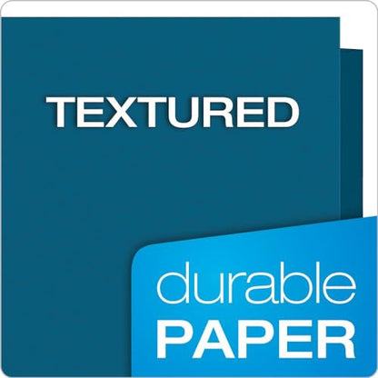 Oxford Two-Pocket Folders w/Fasteners, Blue, Letter Size, 25 per box (57702) - color: Blue, size: 25 Count