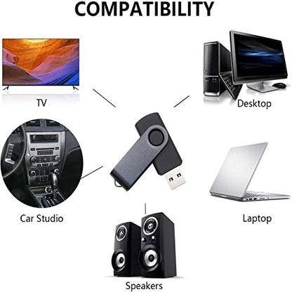 256MB USB Flash Drives Thumb Drive U Disk PenDrive Memory Sticks for Pupil Student Presents Gifts (Black) - color: Black