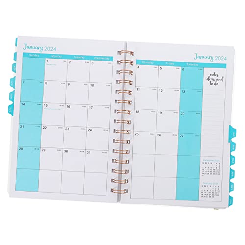 Portable Academic Planner Organizer Daily Agenda Notebook for Scheduling Note Taking Work Planning Weekly Calendar Memo Sections Stickers