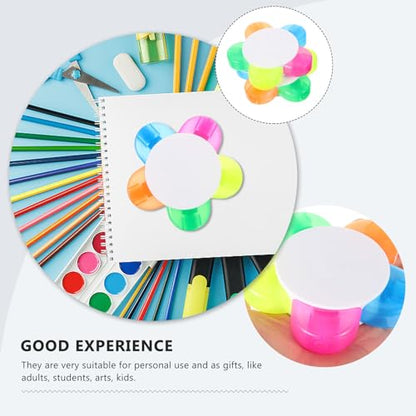 10pcs Flower Shape Highlighter Pen Markers Smooth Writing Experience and Portable Design, Aesthetic Petal Style Fluorescent Pens for Classroom Supplies and Office Use