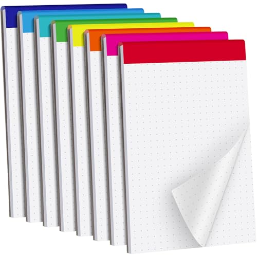 Tenceur 8 Pack Graph Paper Pad 4 x 6'', Grid Paper Blueprint Drafting Note Pad Quad Ruled Notebook Memo Pads Math Engineer Notepads Scratch Pads, 30 Sheets/pad(Dot Grid,4 Dot Per Inch)