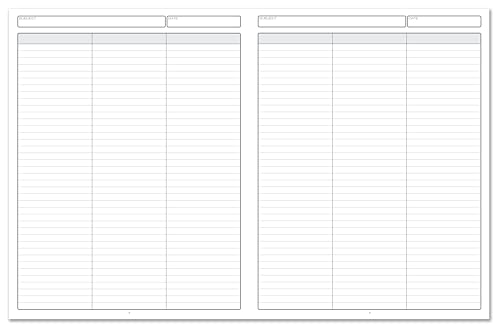 BookFactory 3 Column Book, Hardbound Columnar Notebook, 100 Pages - size: 3 Column, style: Laminate Hardbound