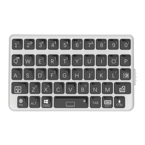 EXknight Mini Keyboard - Wireless Bluetooth Keyboard for iOS, iPhone, iPad, Mac, Android, Smartphone, Tablet & PC White&Black - color: White&Black