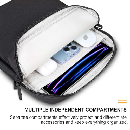 Tablet Sleeve Bag for 13 inch iPad Air (M4/M3/M2) 2026, 13 inch iPad Pro (M5/M4), 12.9" iPad Pro (6th/5th/4th/3rd Gen), Galaxy Tab S10+ S9+ with Magic Keyboard, Protective iPad Case Bag, Black - color: Black