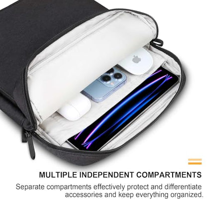 Tablet Sleeve Bag for 13 inch iPad Air (M4/M3/M2) 2026, 13 inch iPad Pro (M5/M4), 12.9" iPad Pro (6th/5th/4th/3rd Gen), Galaxy Tab S10+ S9+ with Magic Keyboard, Protective iPad Case Bag, Black - color: Black