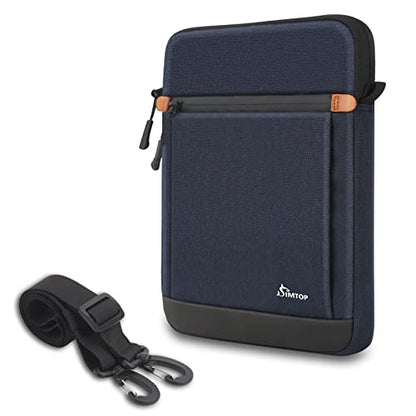 SIMTOP 11 Inch Tablet Sleeve, Compatible with iPad Pro 11-inch (M4), iPad Air 11-inch (M3), iPad 11-inch (A16) — YKK Zippers, Detachable Strap, Water-Resistant - color: Bllue, size: 11 inch