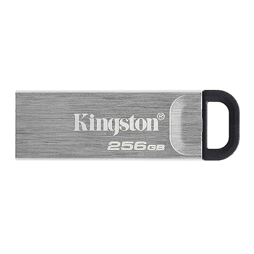Kingston DataTraveler Kyson 256GB High Performance USB 3.2 Metal Flash Drive | Speeds up to 200MB/s | DTKN/256GB | USB 3.2 Gen 1 Type-a, Up to 200MB per S Read, 60MB per S Write, Metal Casing, 5-Year Warranty - size: 256GB