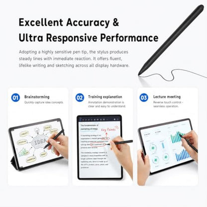 VILLCASE 4 Pack Stylus Pen for Touchscreens Whiteboard Stylus Pen with Dual-Head Design Fine Tip Screen for Tablets Phones Smart Boards Handwriting Drawing Note Taking 6.29In