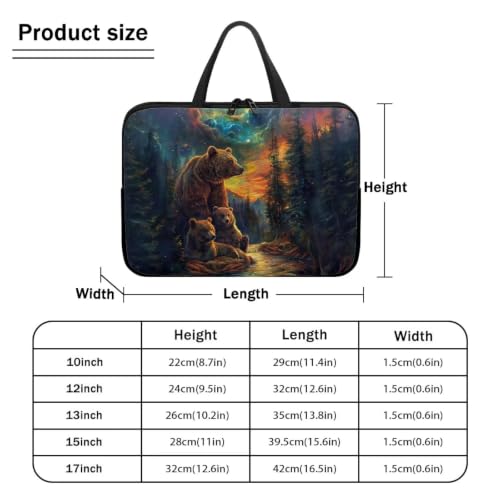 Computer Shoulder Bags for Laptops Laptop Briefcases Casual Business Briefcase - color: Bear Print, size: 10inch